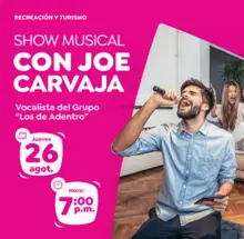 Show musical con Joe Carvajal (Los de Adentro)