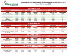Cuadro de Rentabilidad actual